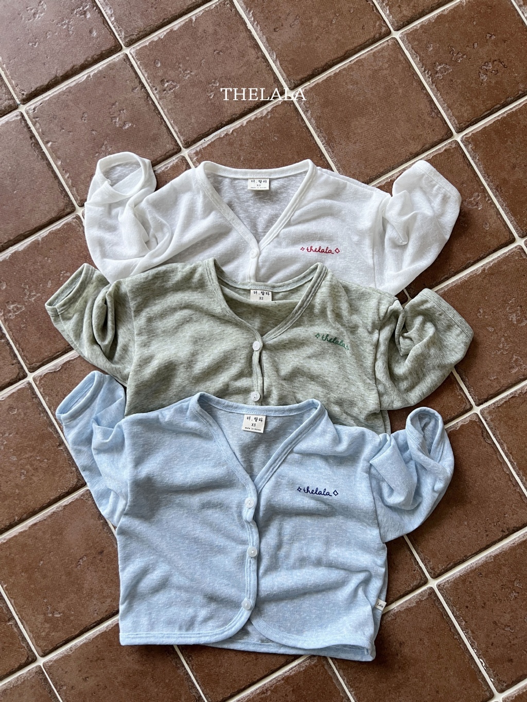 正韓夏lalla 小童刺繡字母冷氣房外套