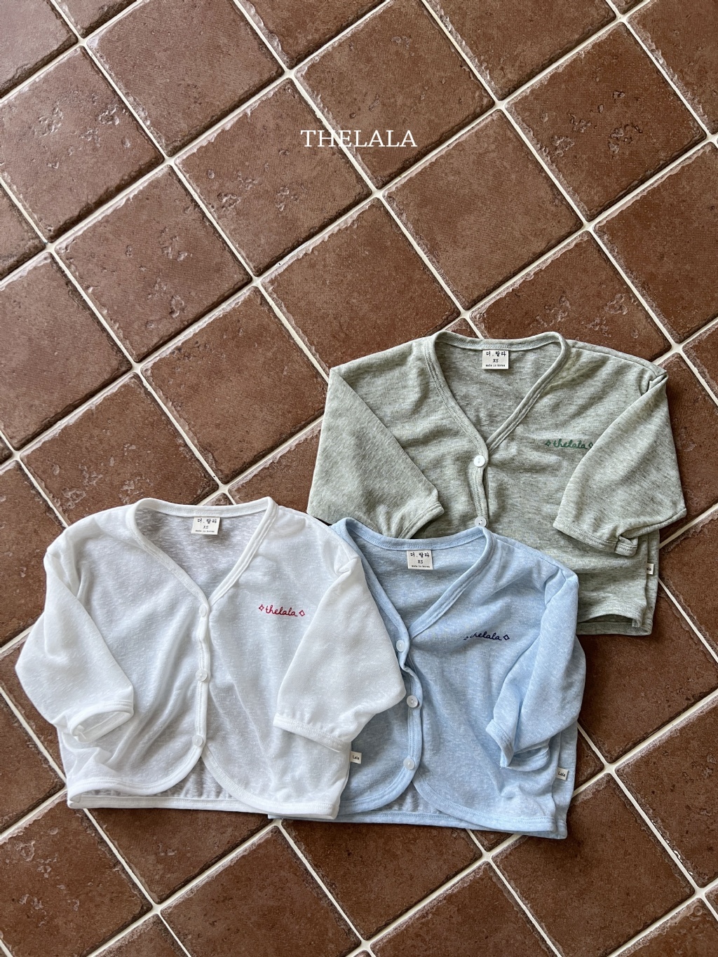 正韓夏lalla 小童刺繡字母冷氣房外套