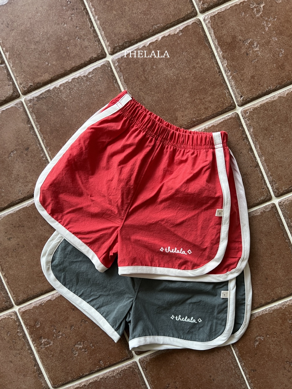 正韓夏lalla 小童兩色圓弧短褲