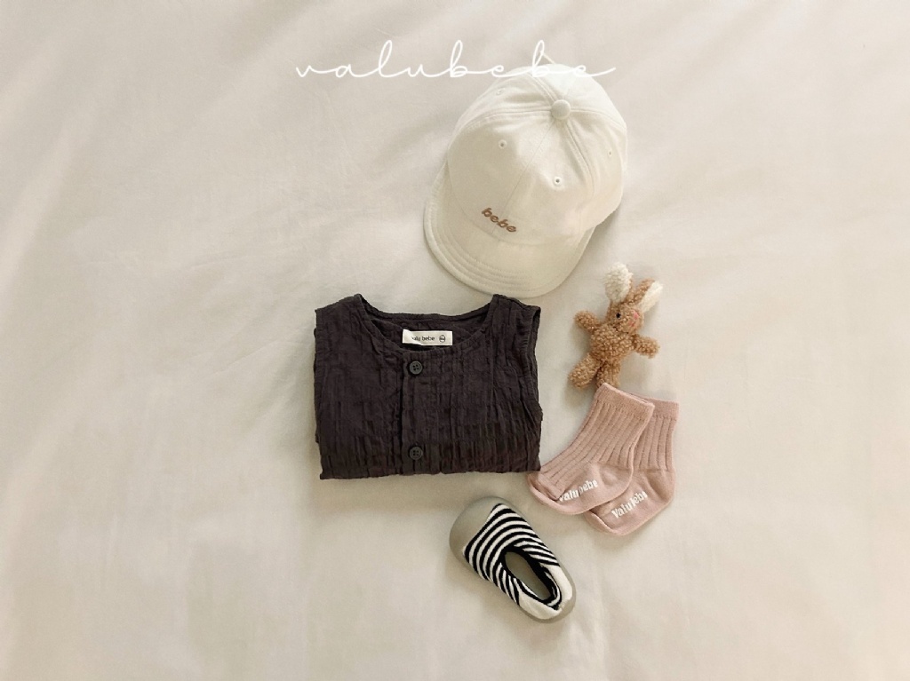 正韓夏valubebe 嫩嬰刺繡字母棒球帽