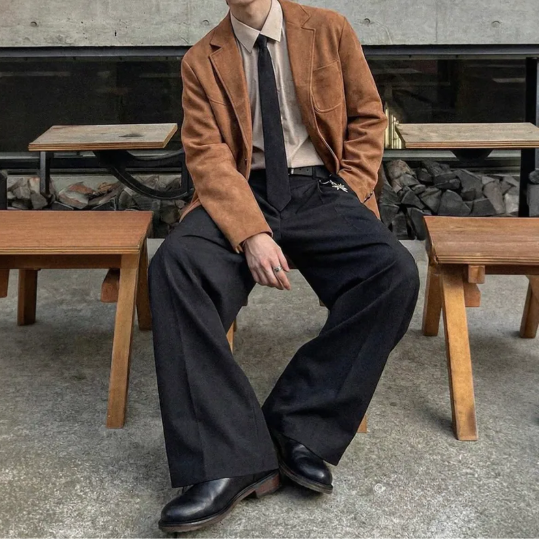 "代購" DIMITRI BLACK Everyone’s Banding Curved Slacks  弧形剪裁西裝褲