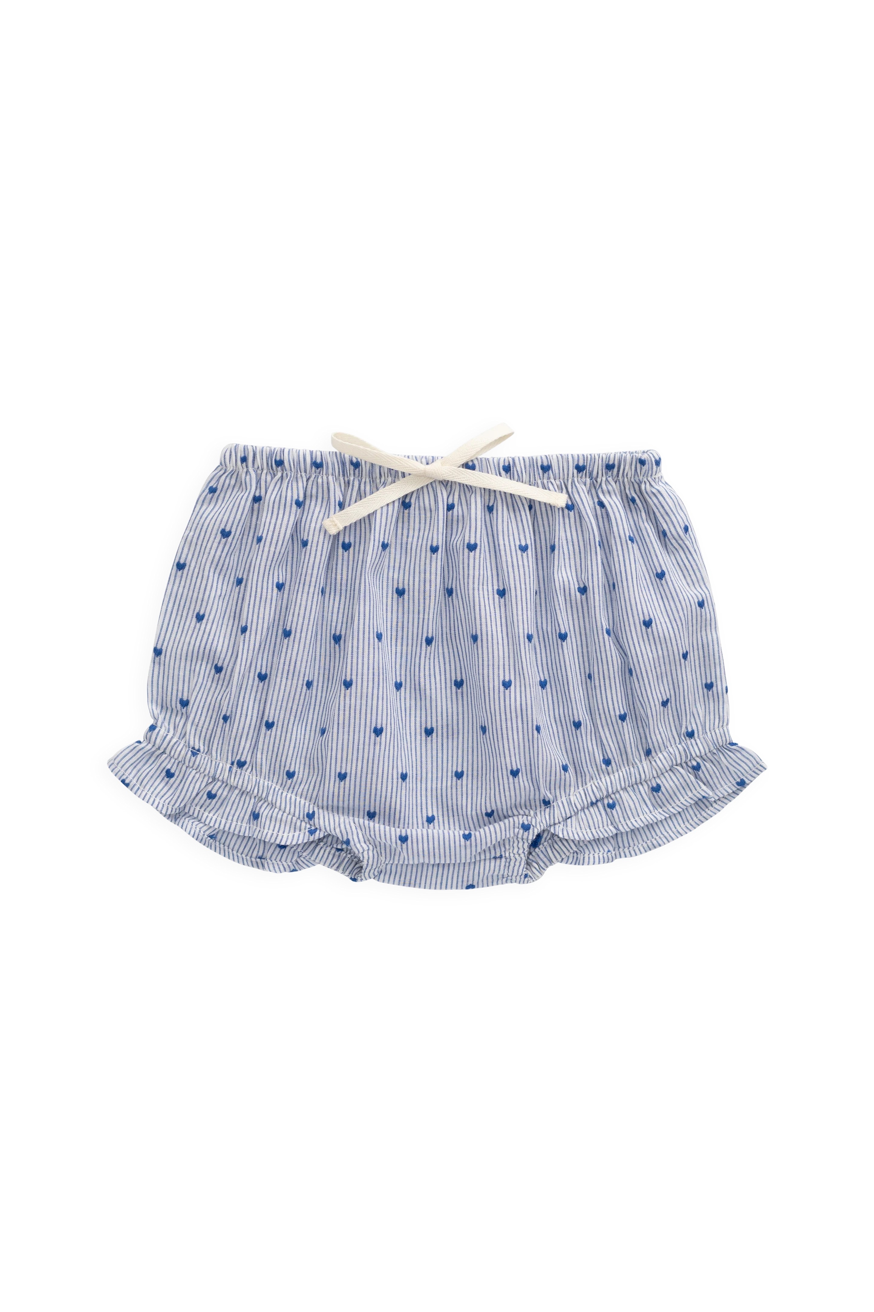 【預購】JAMIE KAY - Organic Cotton Frill Bloomer（Mon Amour Stripe Indigo）