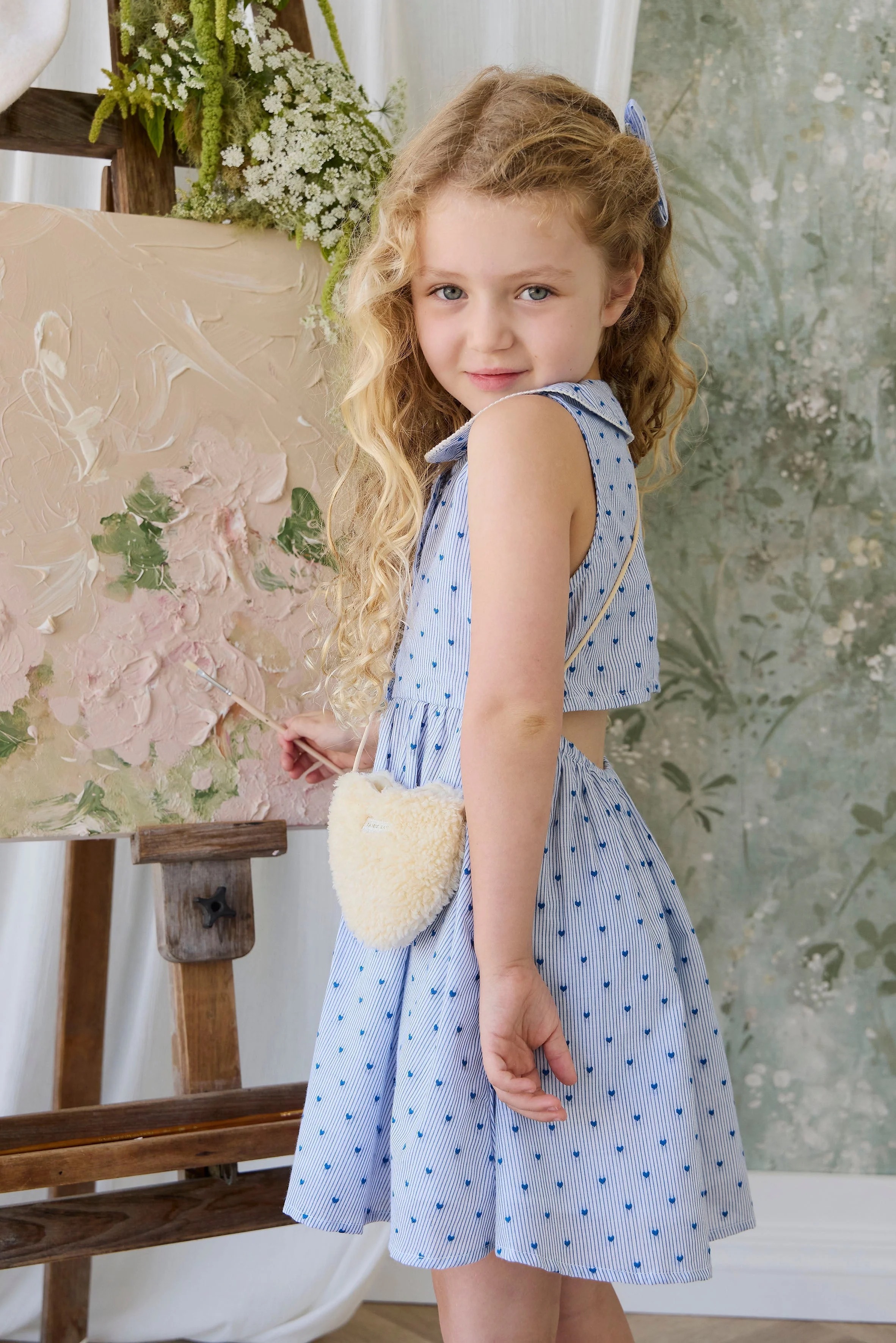 【預購】JAMIE KAY - Organic Cotton Wisteria Dress（Mon Amour Stripe Indigo）