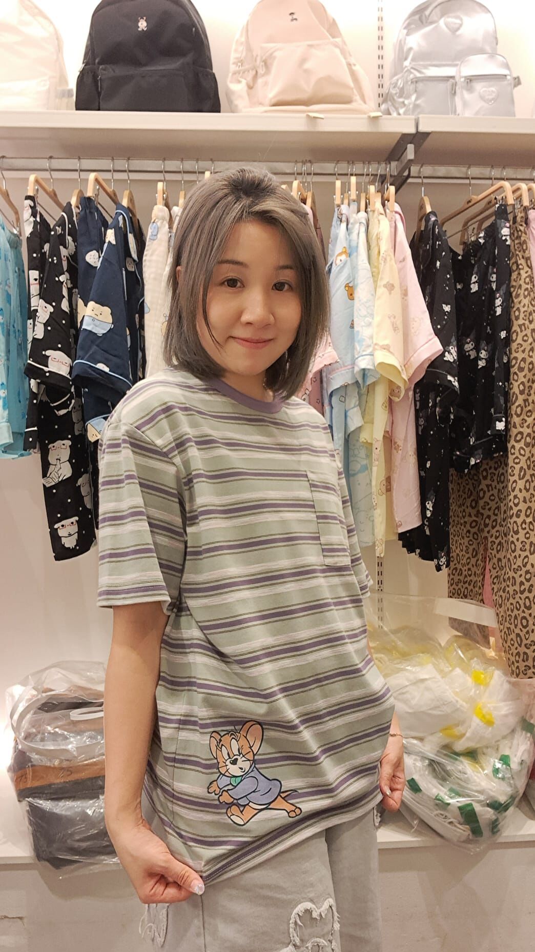 韓國代購 SPAO 貓和老鼠條紋短袖 SP0335