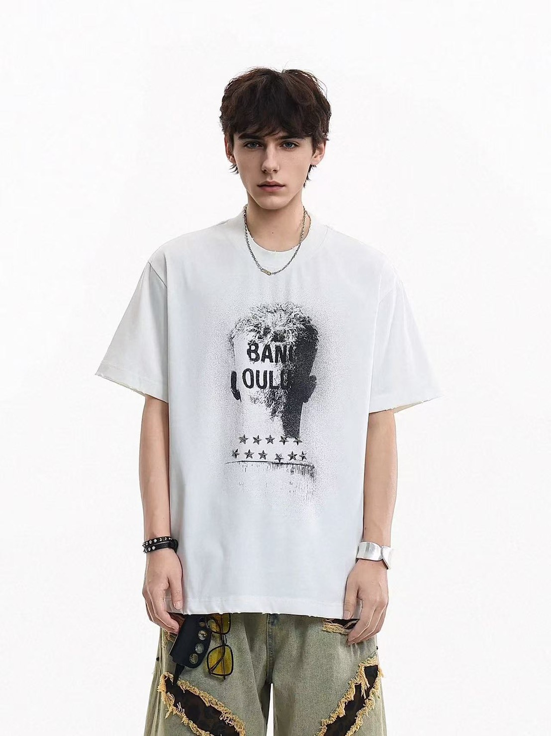 (GOAL) 嘻哈鉚釘重磅短T BANG 26123