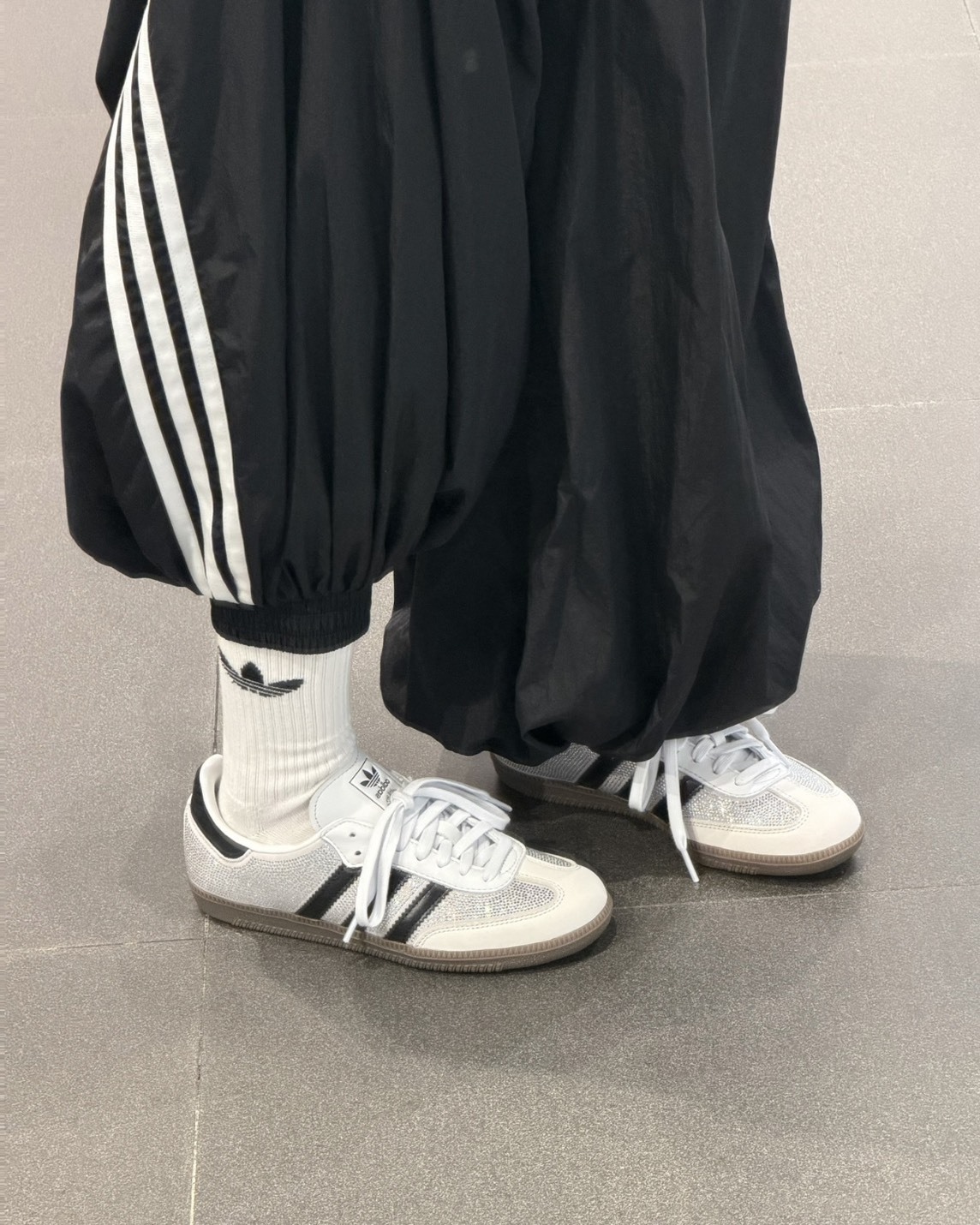 ADIDAS SAMBA OG 閃鑽 水鑽 白銀 德訓鞋