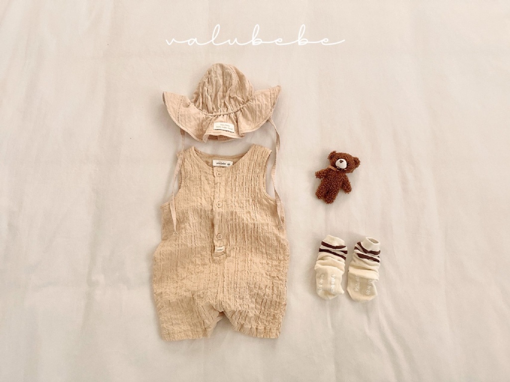 正韓夏valu_bebe 嫩嬰皺皺感連身包屁衣