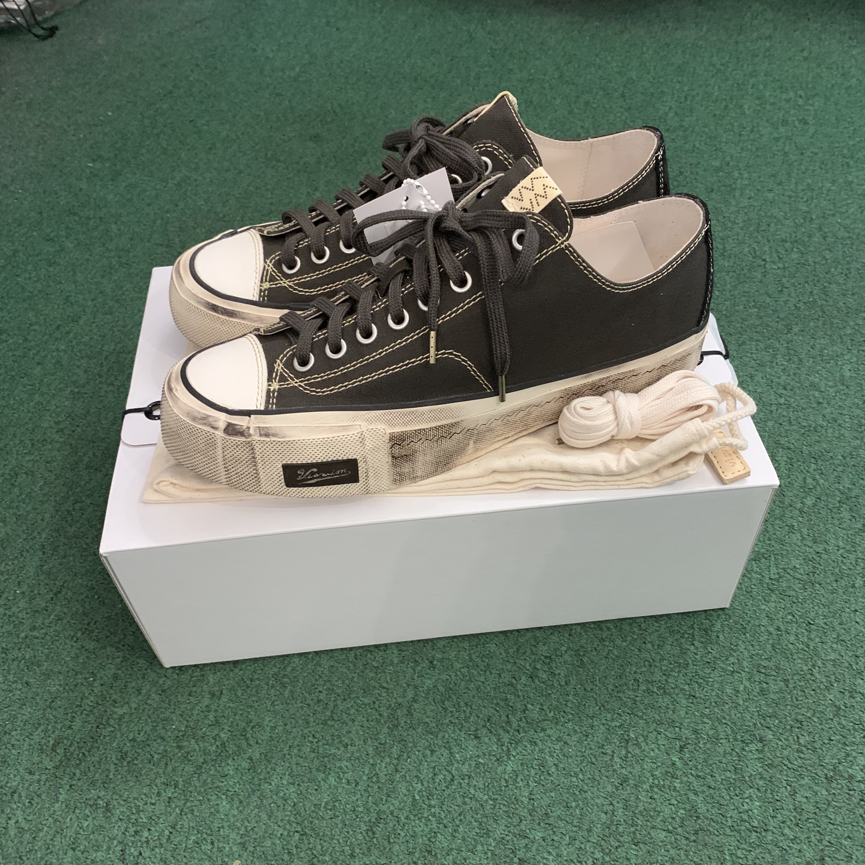 VISVIM 2026 S/S SKAGWAY LO G.PATTEN - BLACK SIZE 11