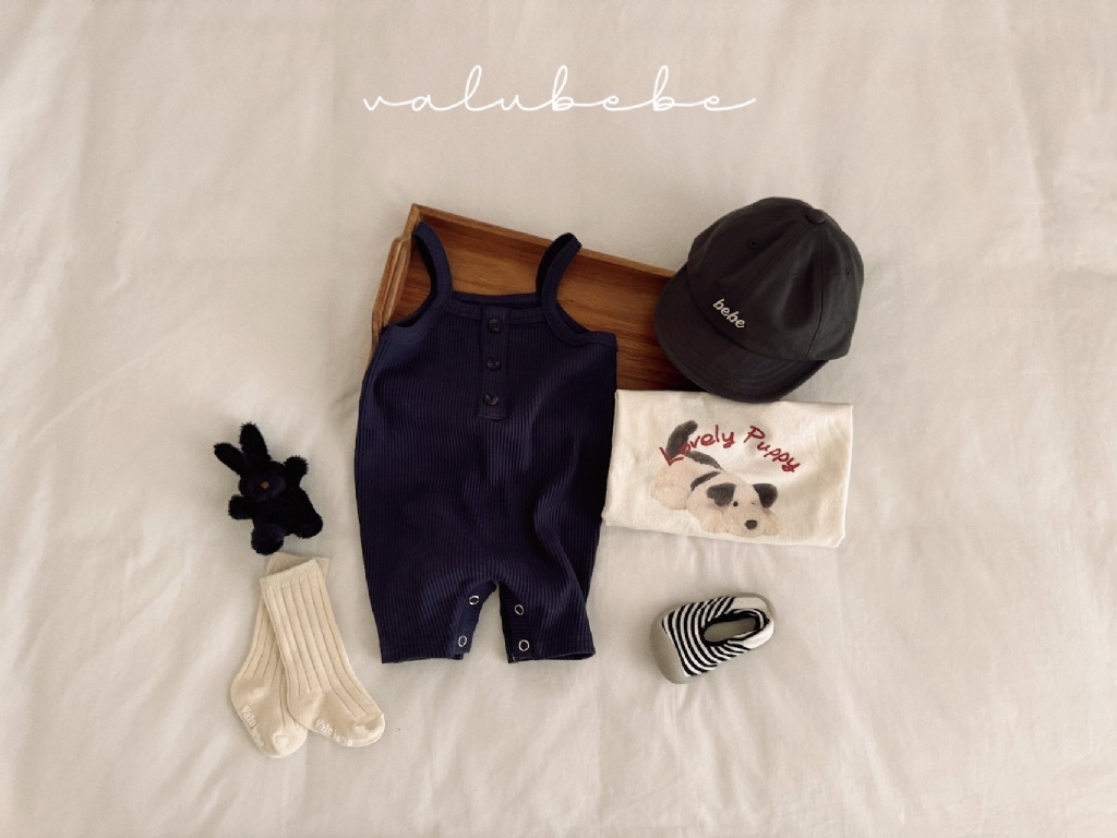 正韓夏valu_bebe 嫩嬰小標吊帶包屁衣