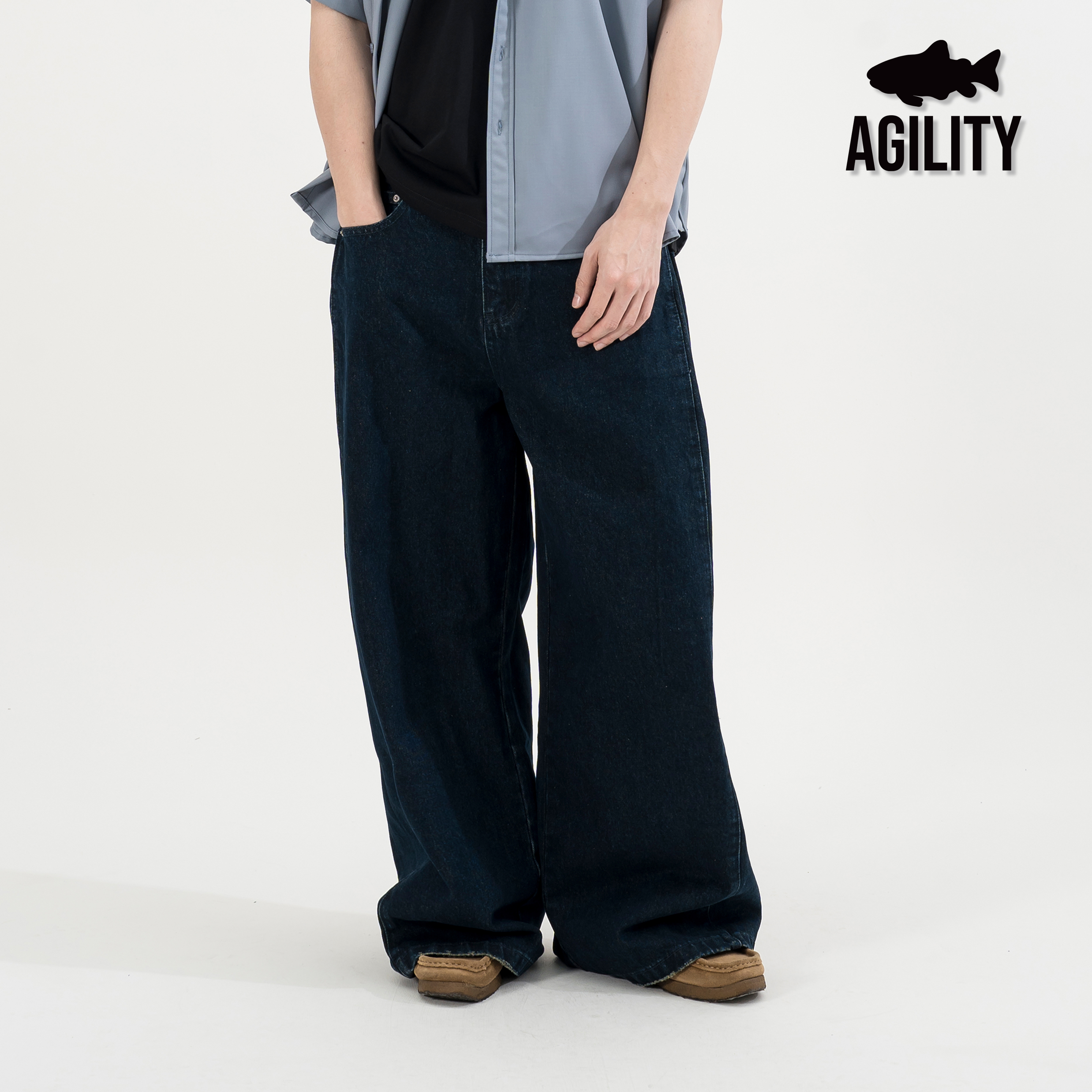 AGILITY Splice Seam Denim Jeans 三拼 直筒 牛仔長褲 [BD3]