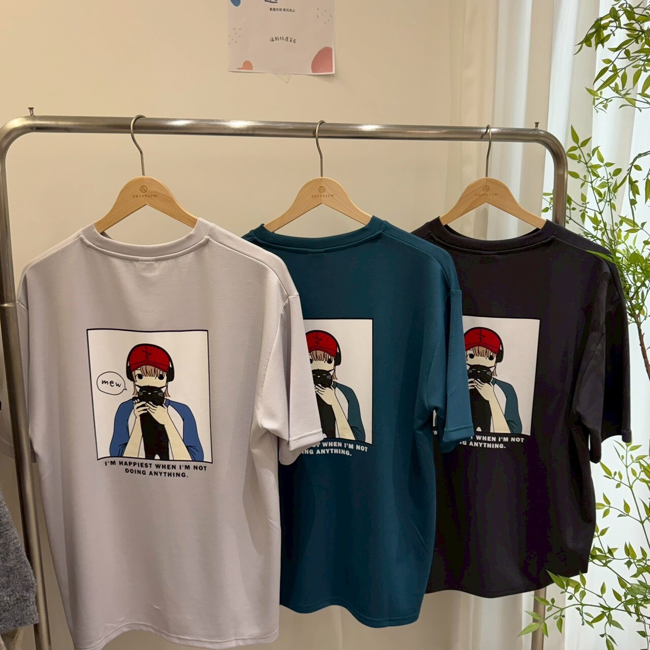 Red Cap Girl 前刺繡貓咪短T RE26SU08