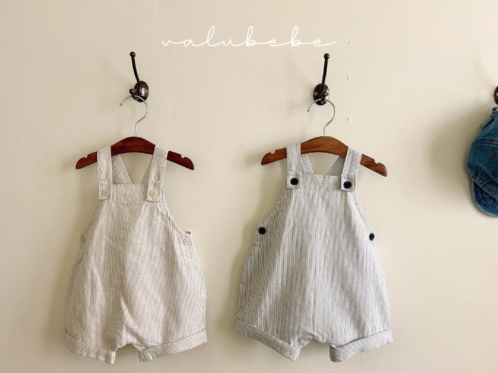 正韓夏valu_bebe 嫩嬰小標直條吊帶褲