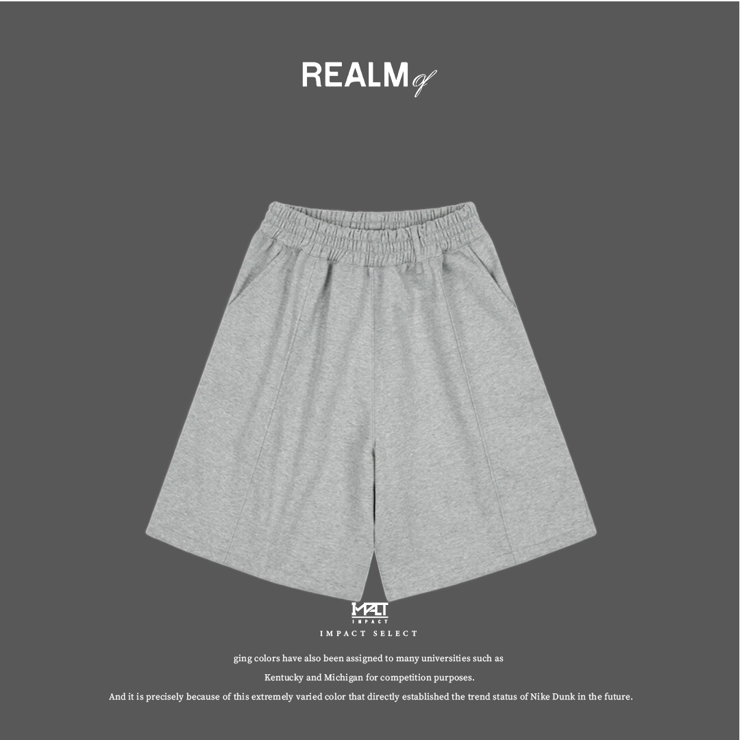 REALM of Sweat Sorts 厚實棉短褲 兩色 黑 灰