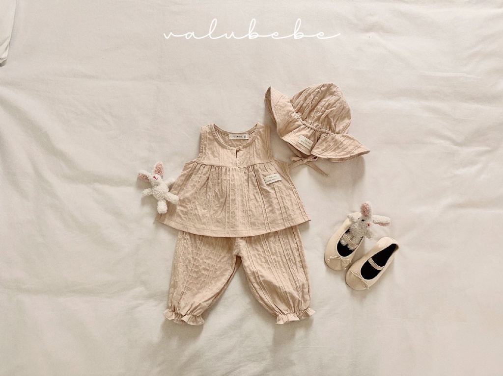 正韓夏valu_bebe 嫩嬰兩色花邊縮腳褲