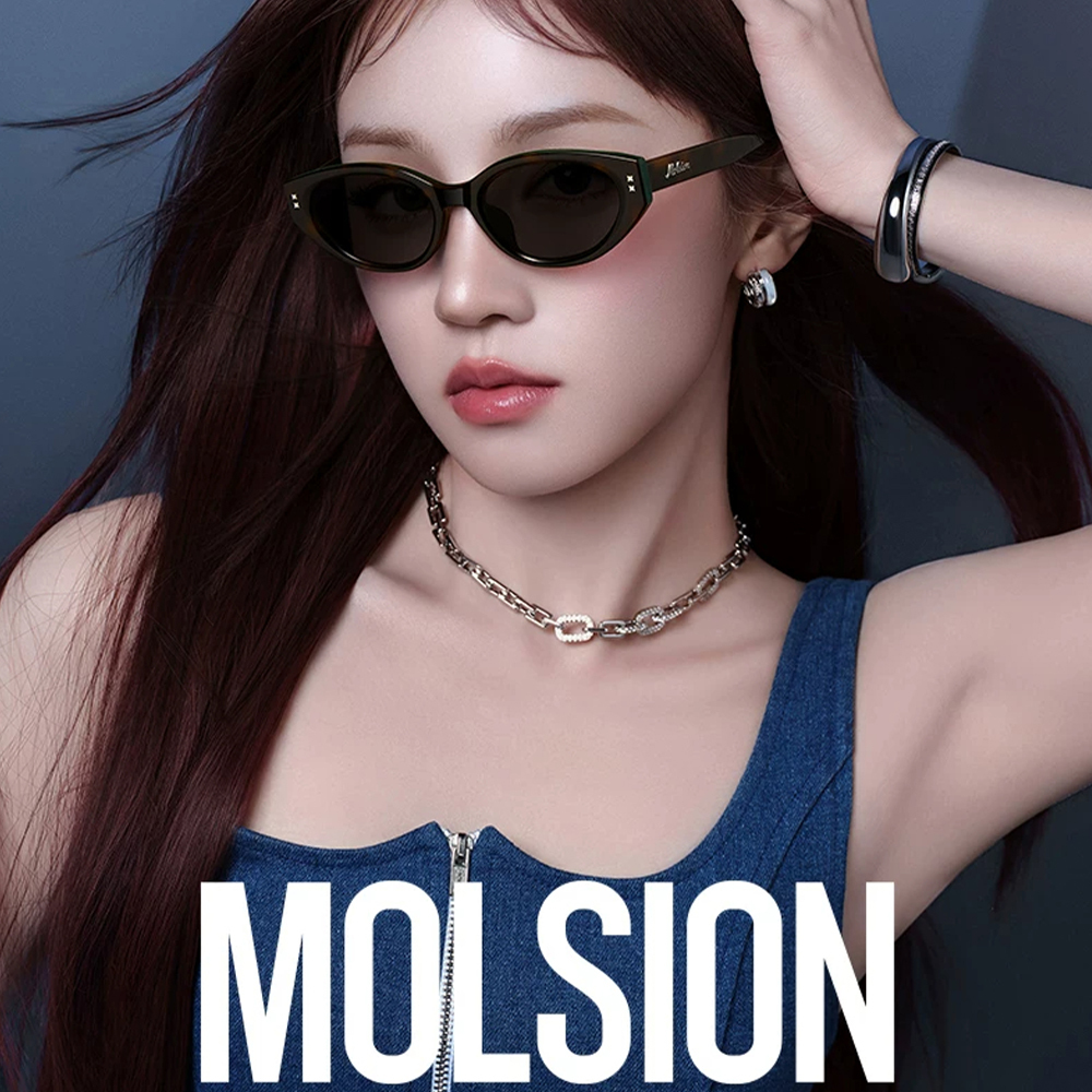 【MOLSION】MS3150 C90 貓眼框偏光太陽眼鏡♦(米白) #宋雨琦同款