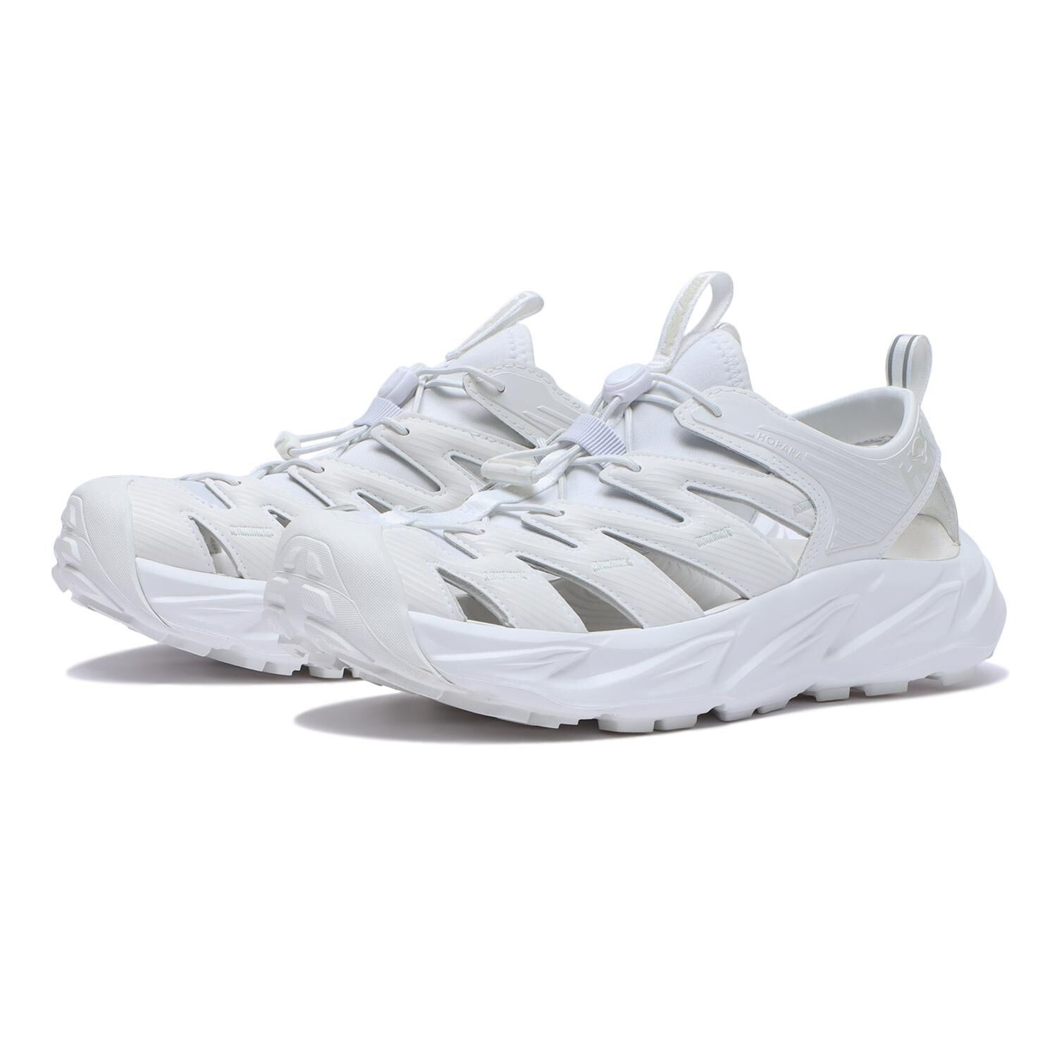 HOKA Hopara 日本新款 白色 全白 抽繩 男女 涼拖鞋 涼鞋 1123112-WHWH