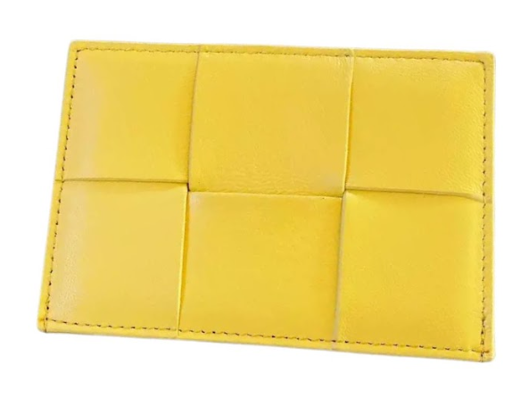 RN260416-K13-PE3C-羊皮-11.5cm(W)*0.5cm(D)*7.5cm(H)-黃色-編織卡包