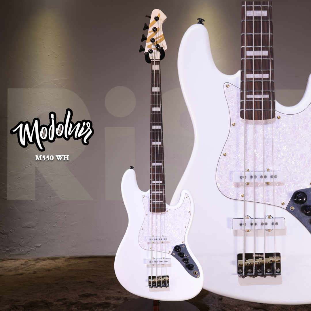 Mojolnir 魔捷尼爾 M550 WH 曙光女神 白金 主動式 電貝斯 Bass 贈琴袋配件組