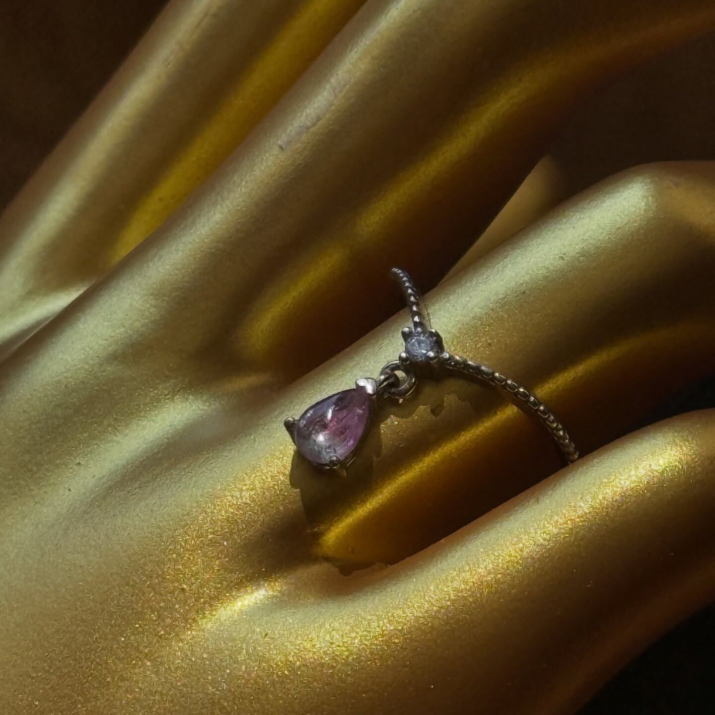 [原石] 西瓜碧璽 925銀戒指