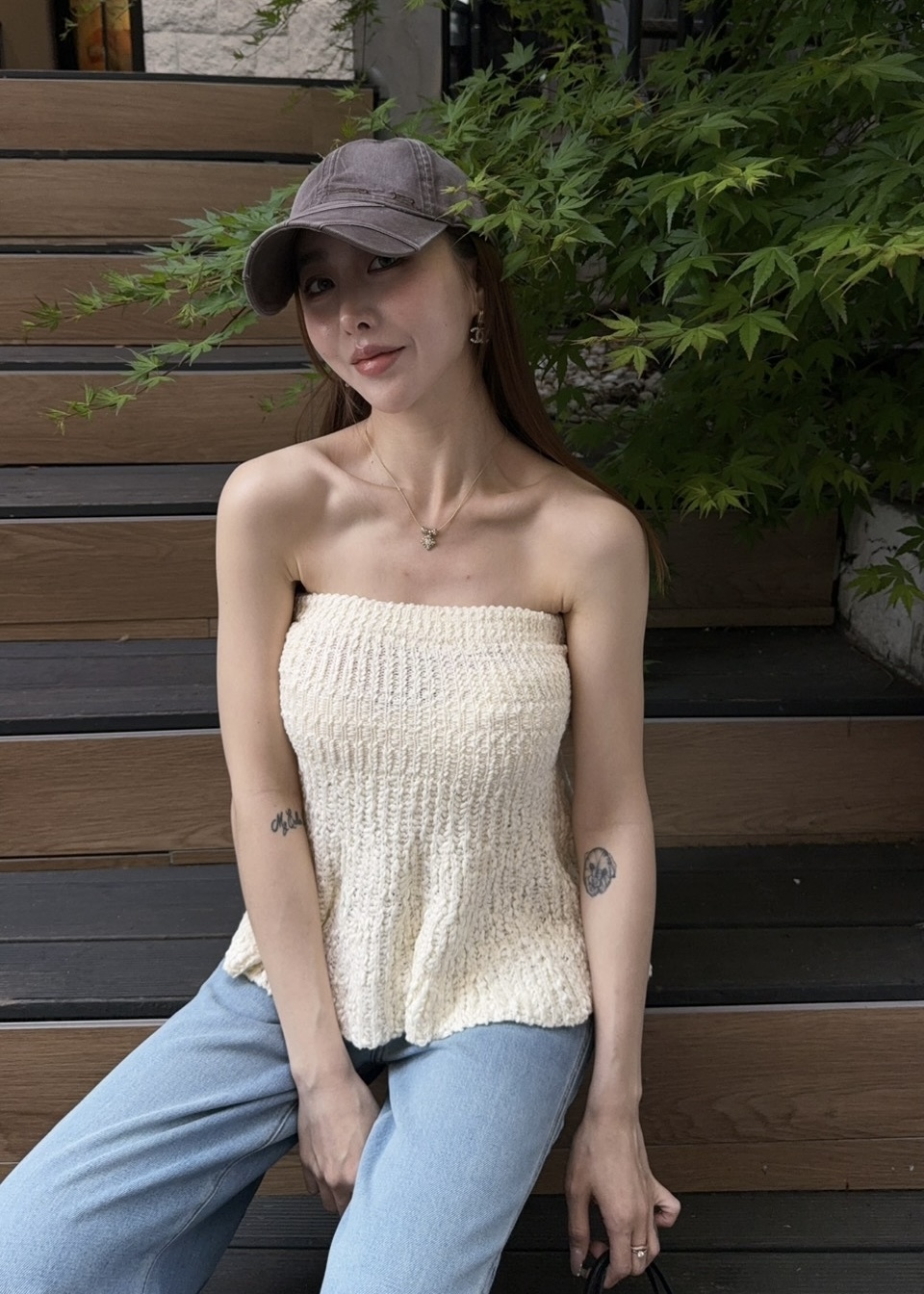 魚尾抹胸平口上衣