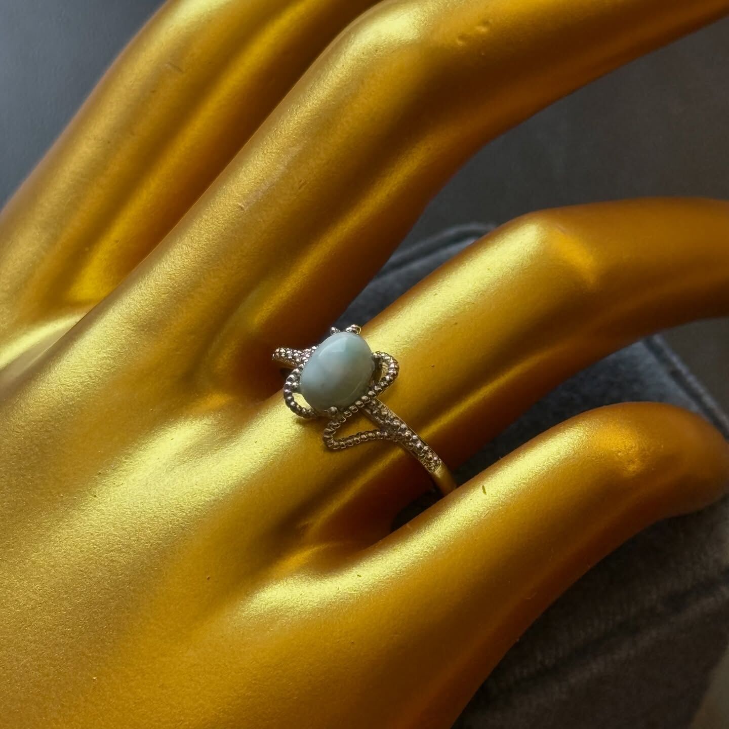 [原石] 拉利瑪海紋石 戒指