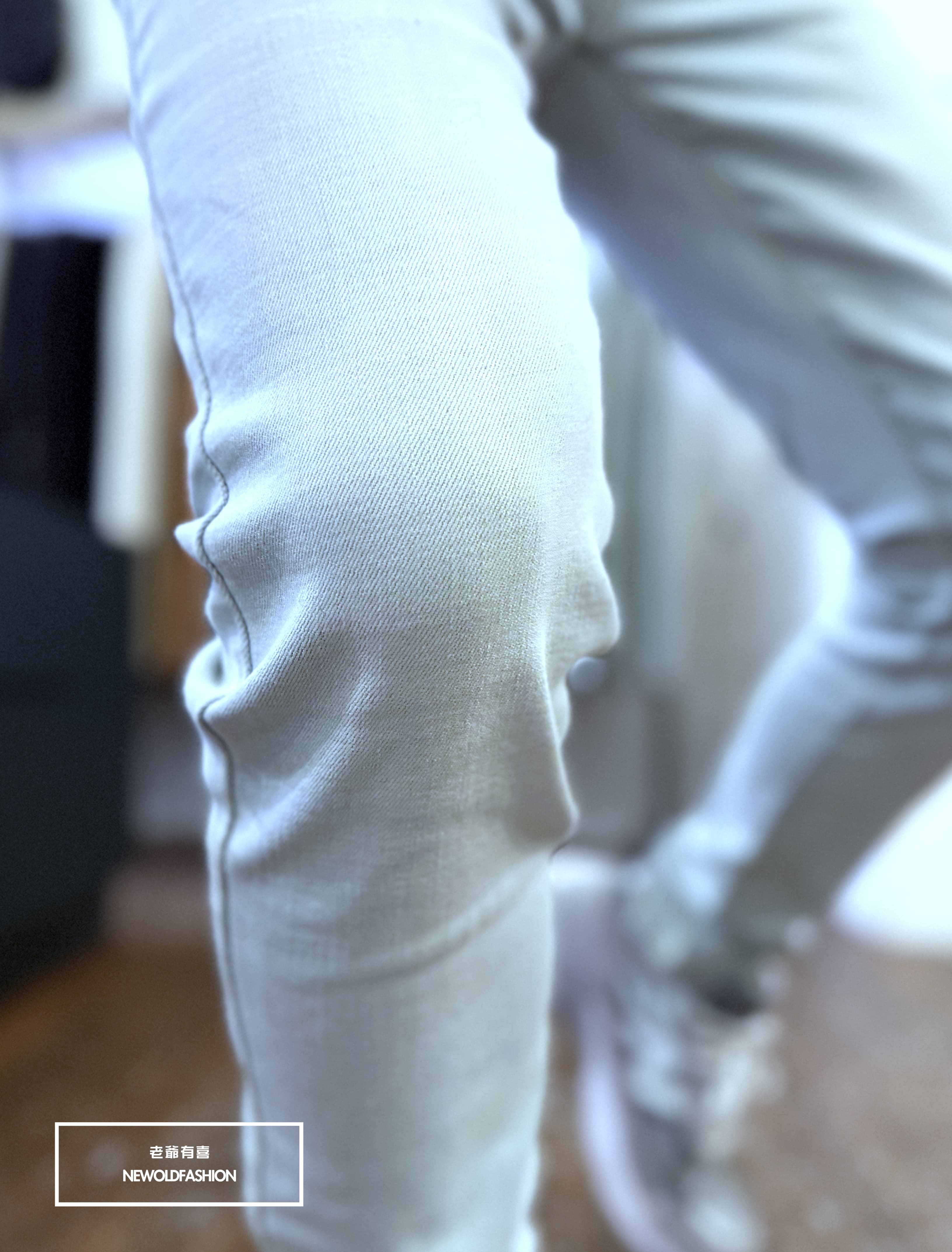 『熱銷到貨』重磅復古全素水洗藍小直筒褲(NOF21043077)