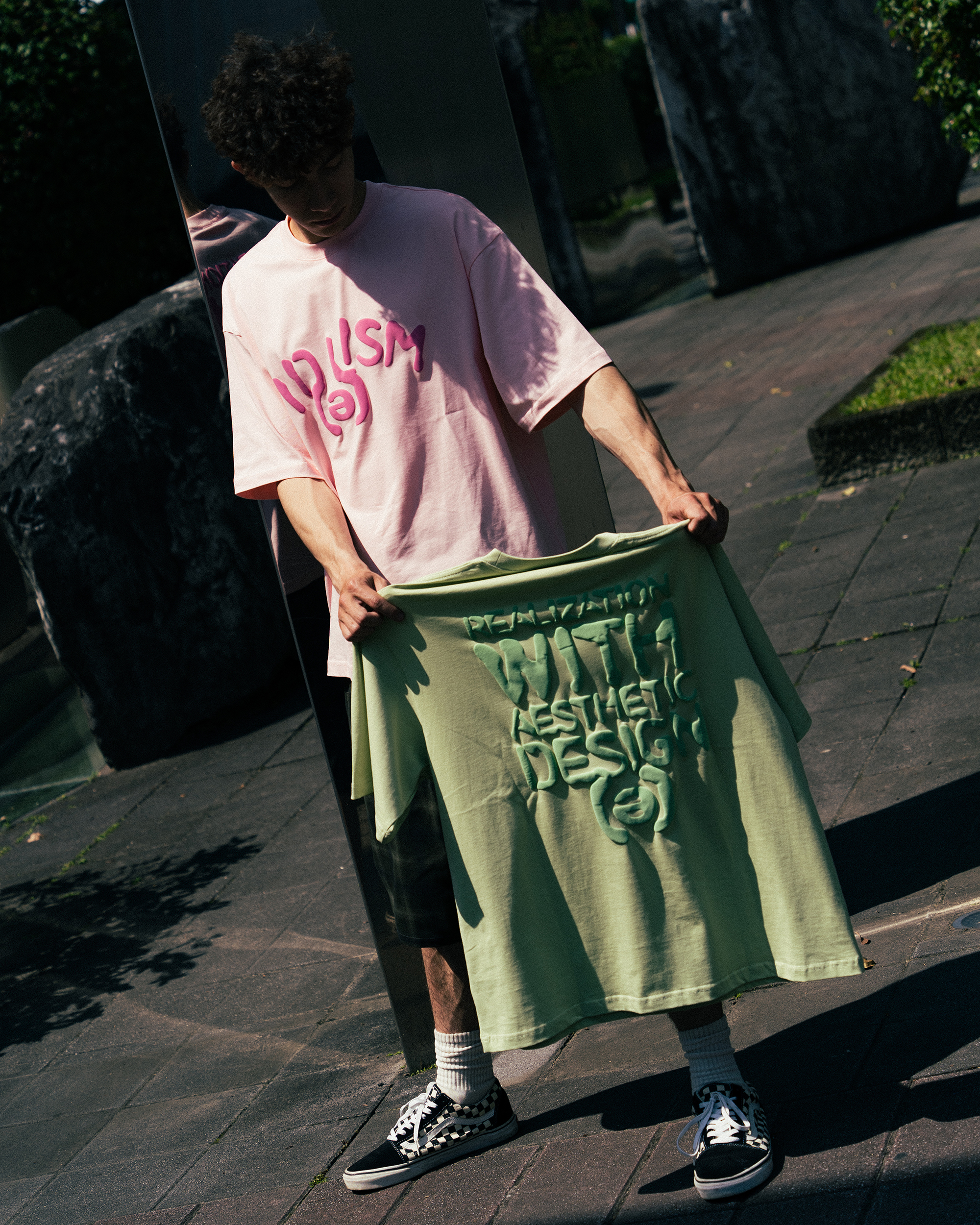 idealism｜ID26002 - Puff Tee (Black/Pink/Green)