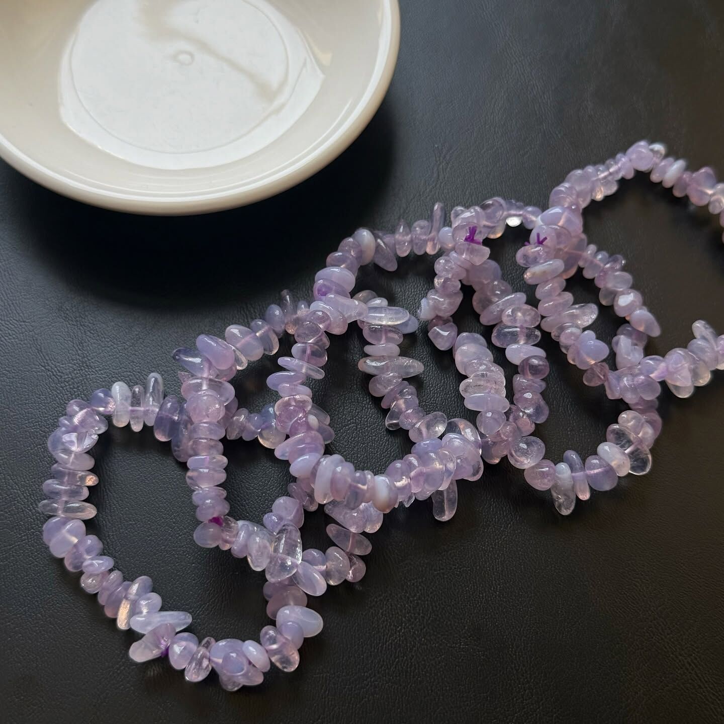 [原石] 紫玉晶 碎石手串 水晶手串