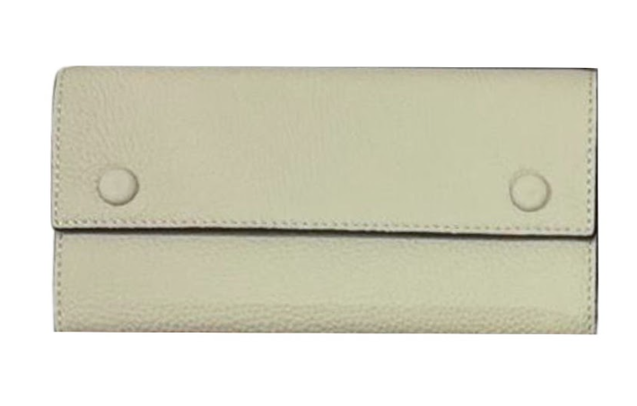 RN260416-K190-PE30G-荔枝紋頭層牛皮-19cm(w)*3.5cm(D)*10cm*(H)-米色-長銀包(10張卡位,中間拉鍊小格)