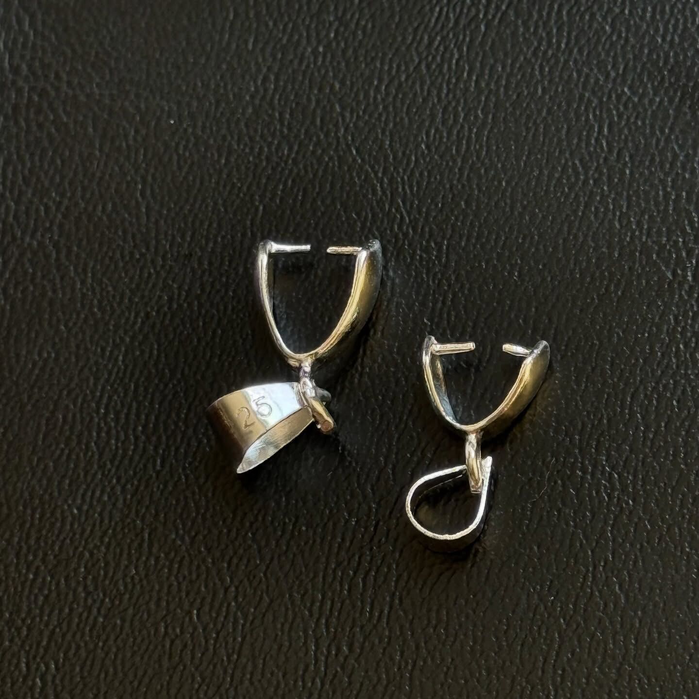 [原石] 水晶吊墜頭 925銀墜頭 瓜子扣