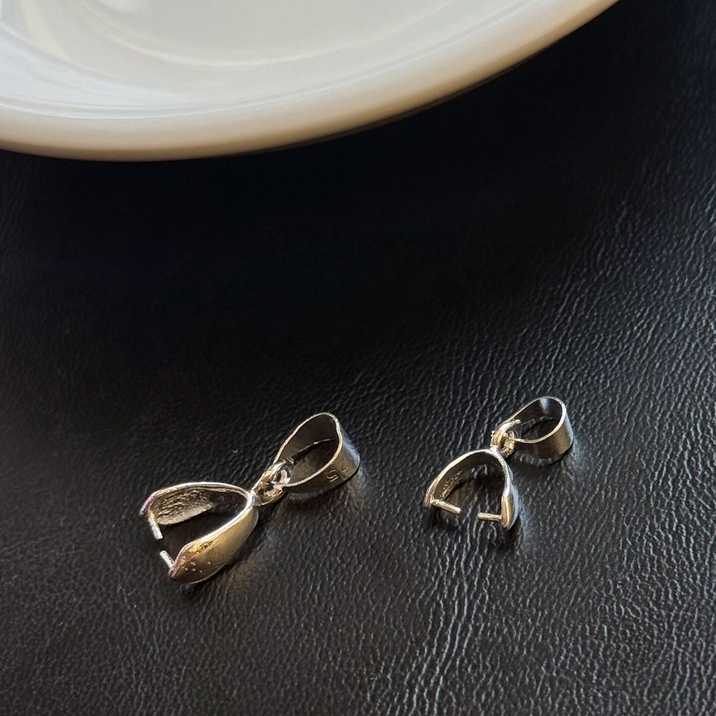 [原石] 水晶吊墜頭 925銀墜頭 瓜子扣