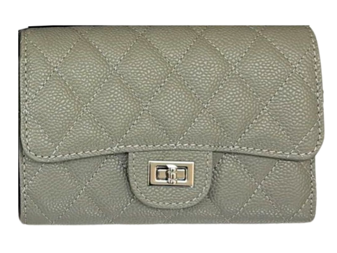 RN260416-K183-PE29F-頭層牛皮-15.5cm(W)*3cm(D)*11cm(H)-綠色-3摺銀包(內有拉鍊格,5張卡位)