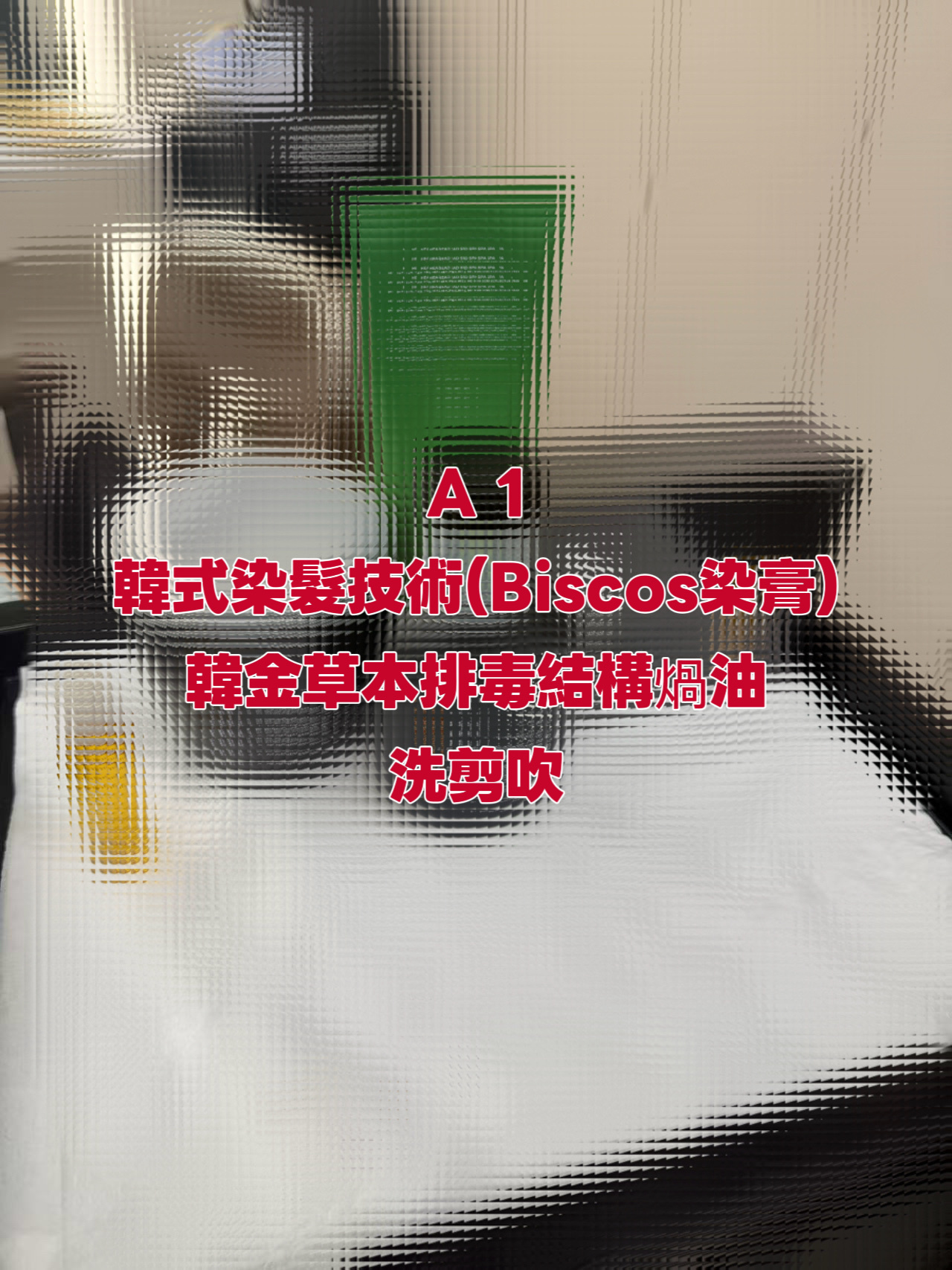 A 1韓式染髮技術(Biscos染膏)韓金草本排毒結構煱油洗剪吹-M