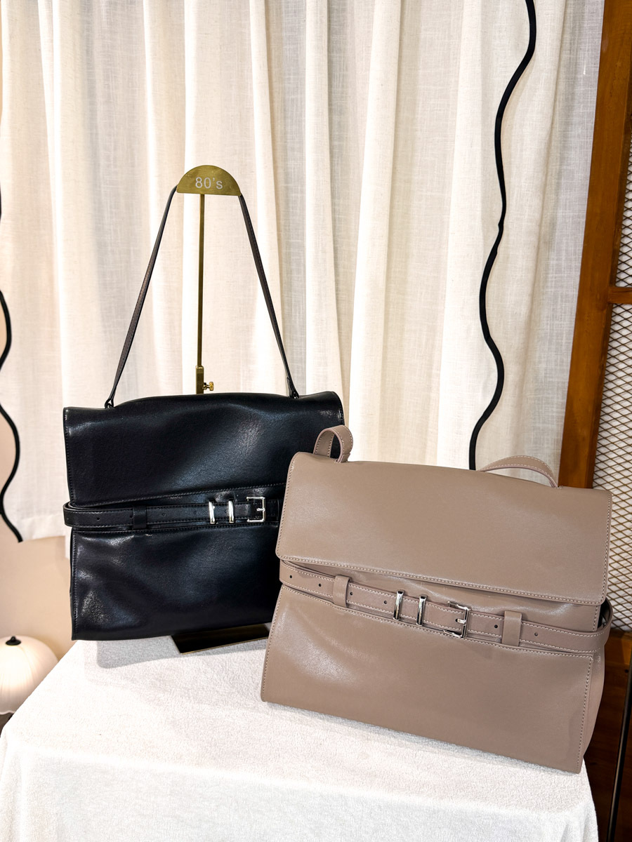 銀扣．真皮 SHOULDER BAG【不設退換】