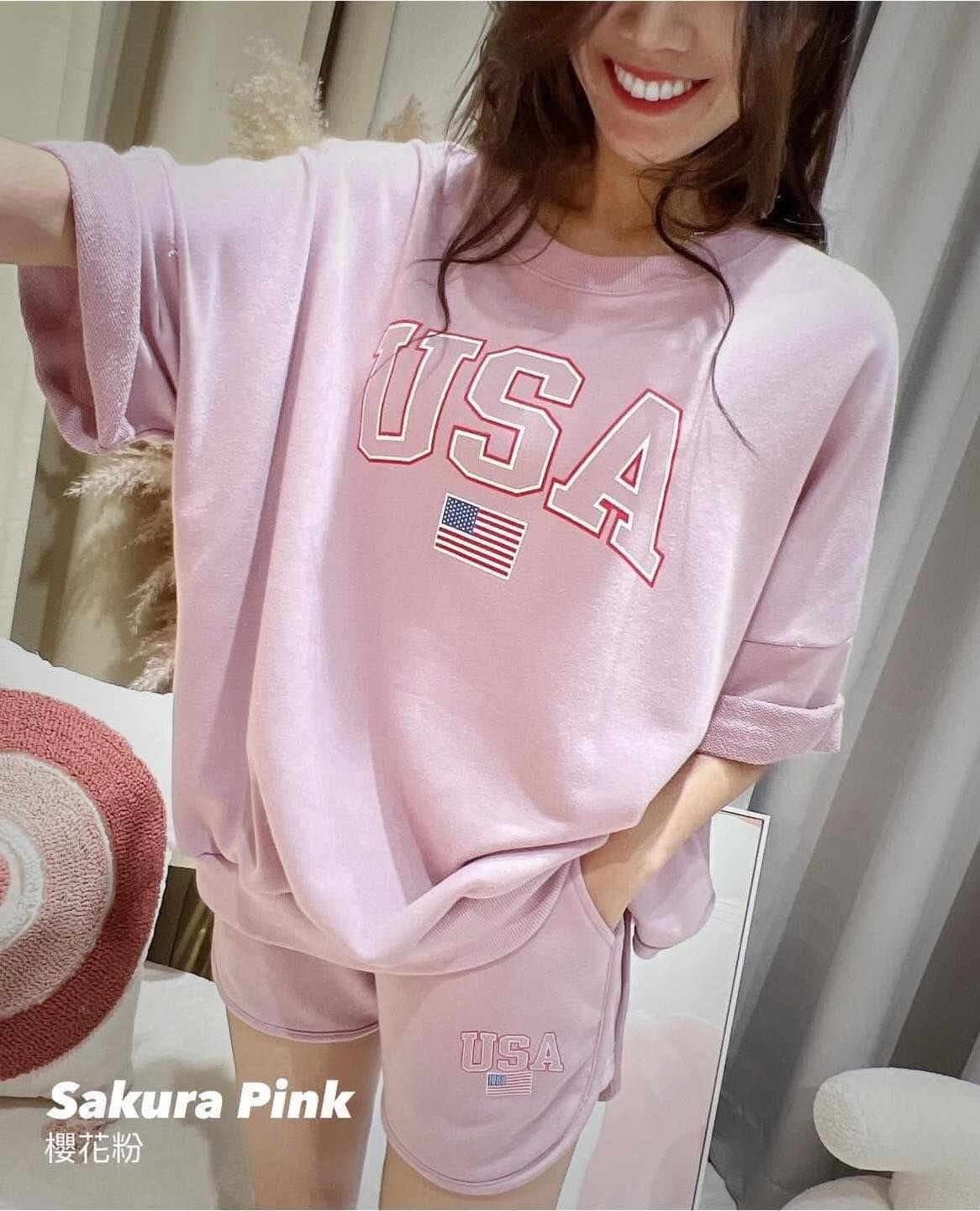 【慵懶美式休閒風字母套裝組】（現貨）