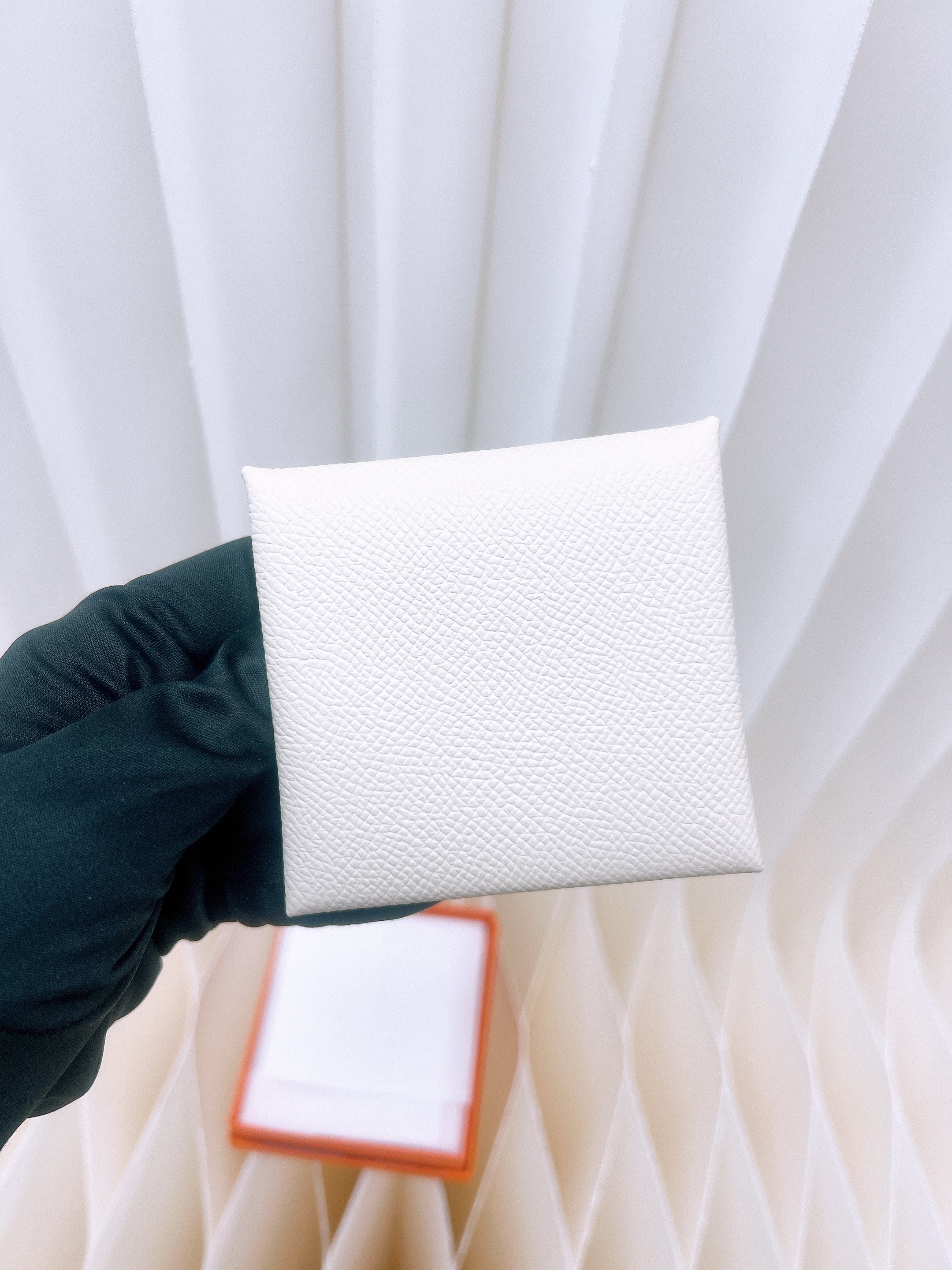 *Unused* Hermes bastia coin purse (craie/ stamp U)