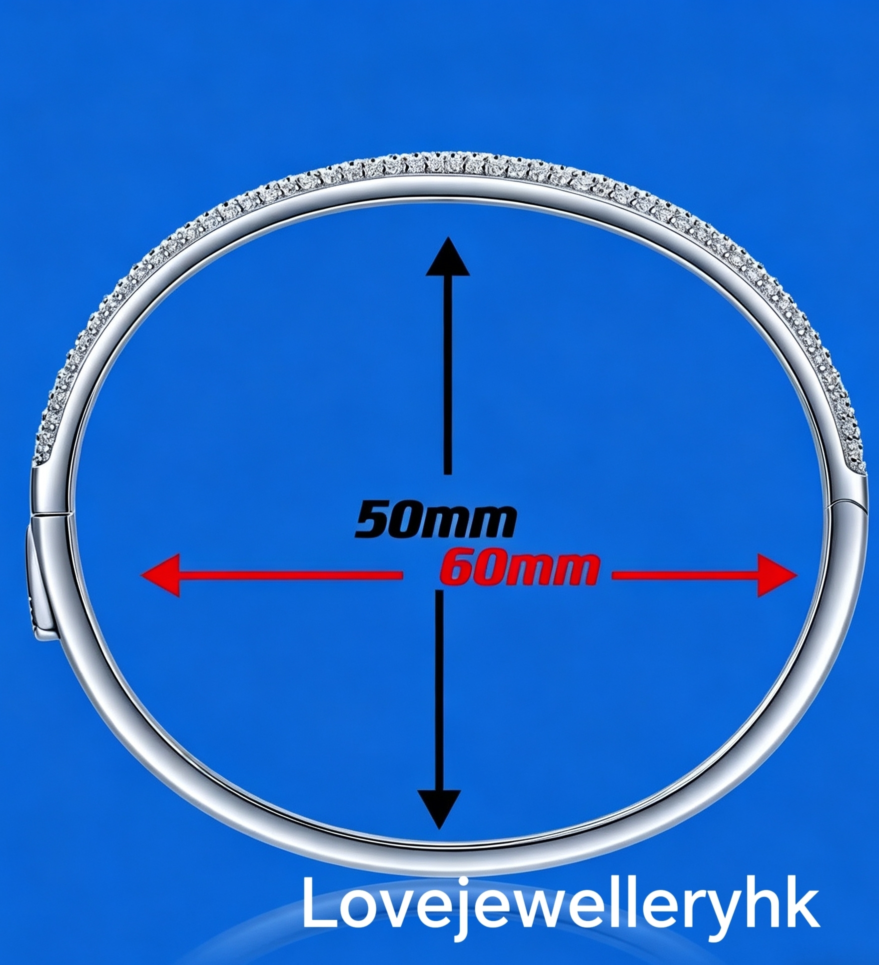 半圈莫桑鑽手鐲   B1.18C003