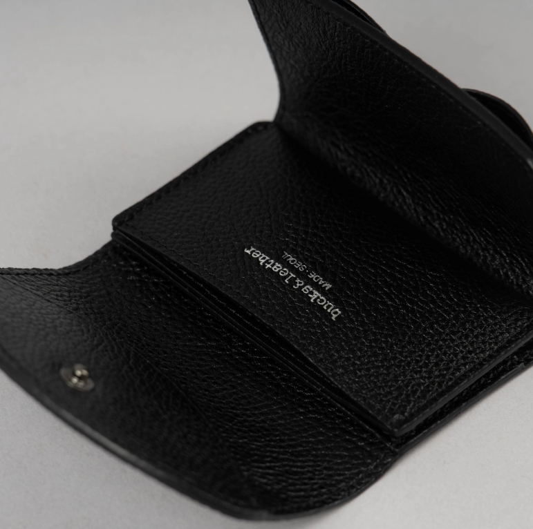 YE065 bucks&leather Compact Tri-fold Wallet *9cm x 6.5cm x 3cm*