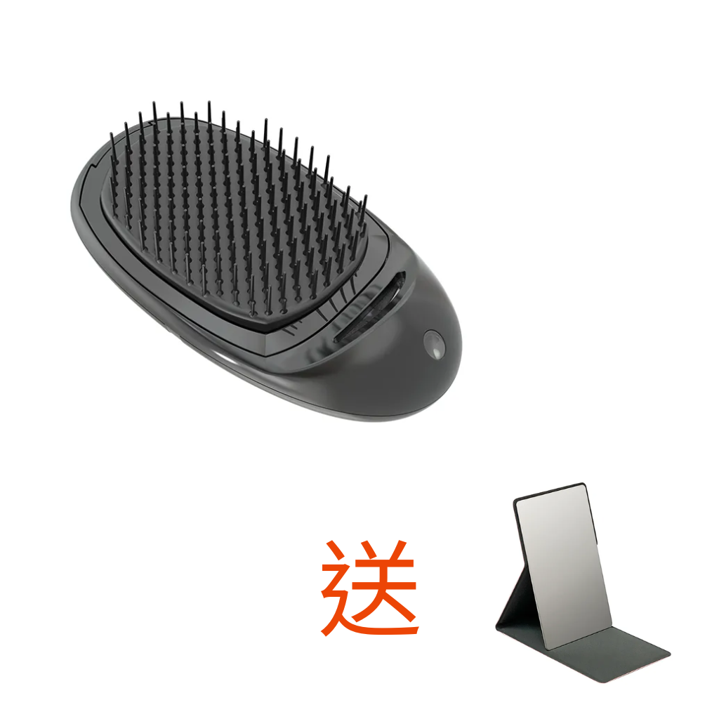 HKHG0417-024 負離⼦解結梳 (鋼琴黑) 送便攜式化妝鏡 (A24)