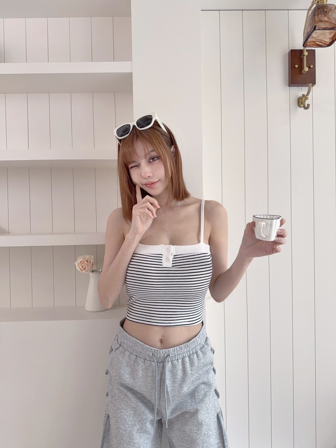 [新品九折優惠] 🇹🇼排扣細肩背心｜簡單但有驚喜嘅日常必備