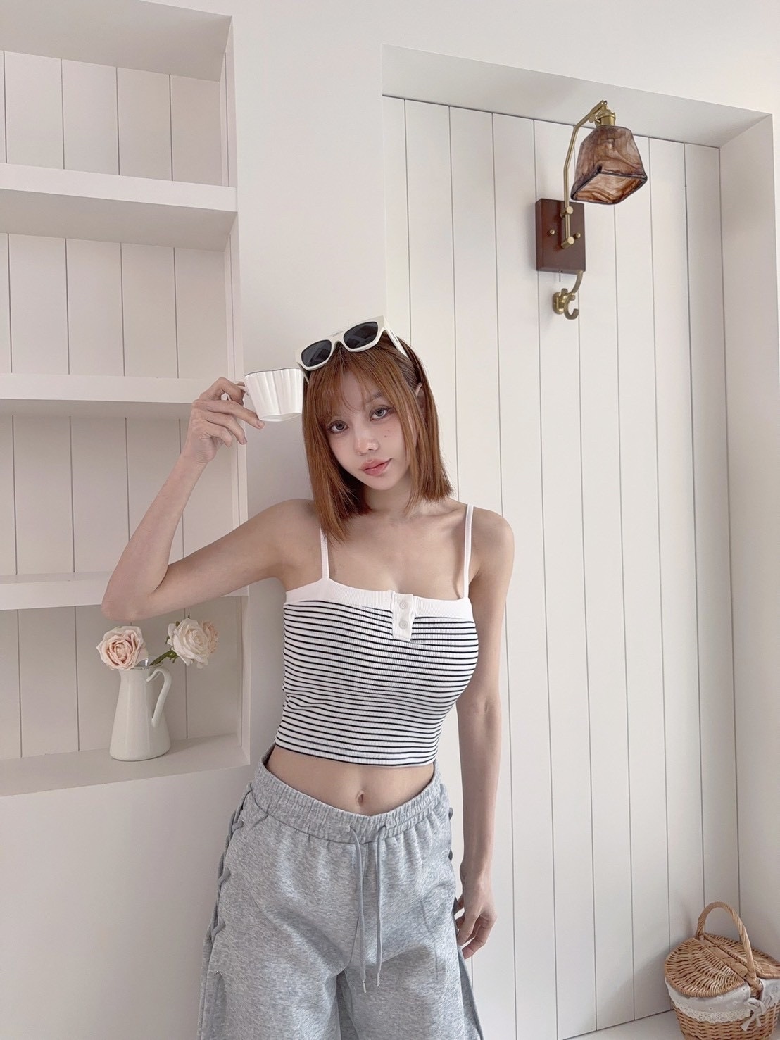 [新品九折優惠] 🇹🇼排扣細肩背心｜簡單但有驚喜嘅日常必備