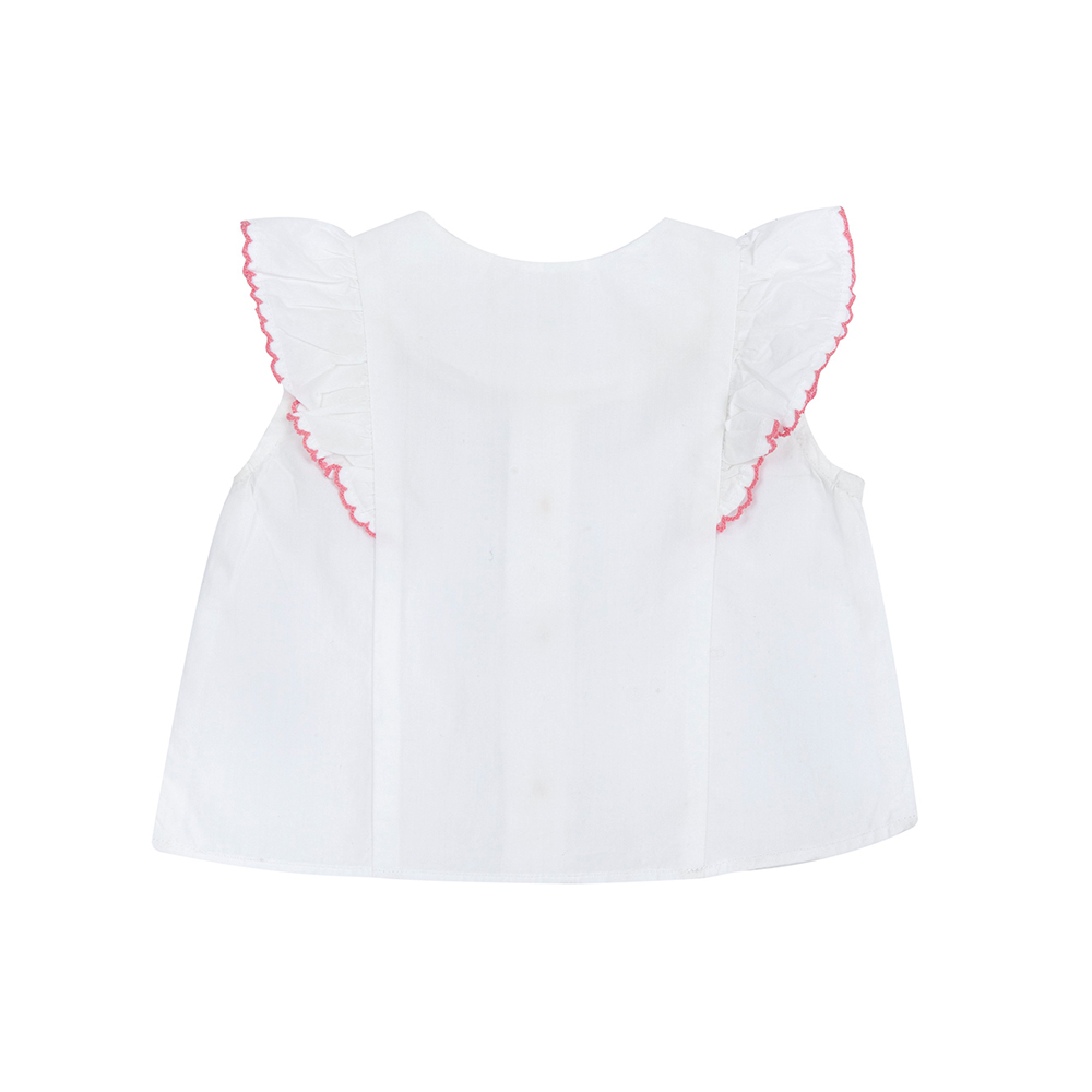 陽光花語-剪接荷葉襯衫