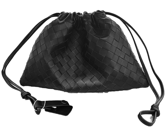 RN260416-K195-PN4C-編織羊皮-32cm(W)*1cm(D)*23cm(H)-黑色-福袋包 送 絲巾*1條(款式隨機)