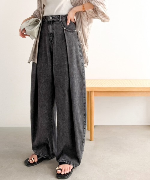 日本🇯🇵連線 JAVA 前開衩設計高腰繭型牛仔褲 寬褲 牛仔褲 繭型褲 高腰牛仔褲 牛仔寬褲 闊腿褲 落地褲 3色(任買兩件7-11免運)/預購