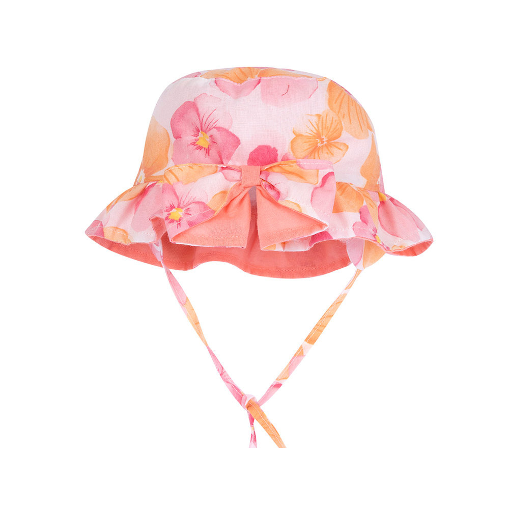 陽光花語-滿版大花朵圓邊帽