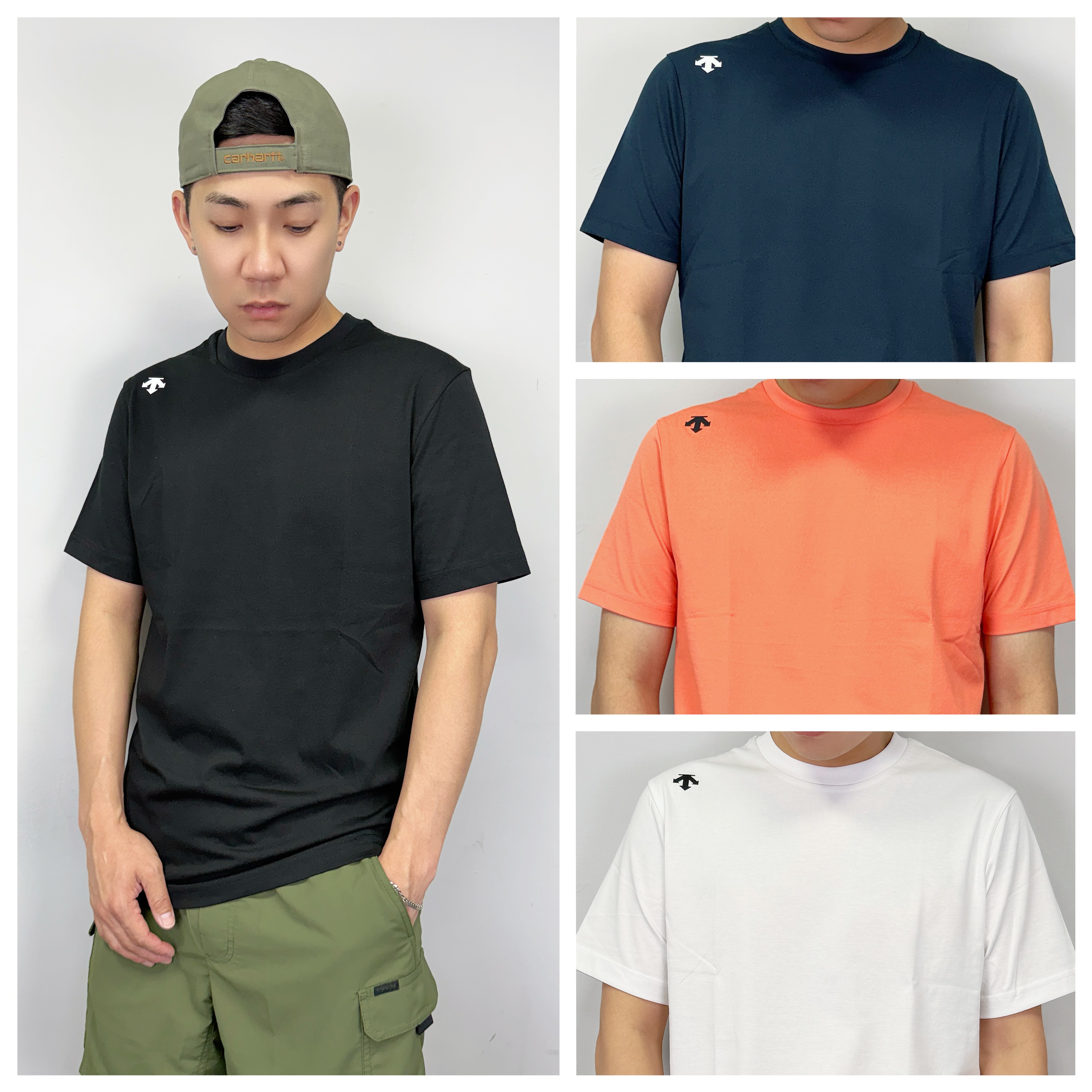 Descente 迪桑特 肩上小標 素面 短T 素T 短袖上衣