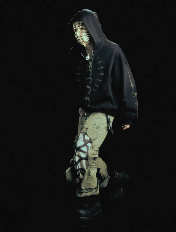 Thug Club｜TC Ribcage Zip-Up Hoodie (Black)