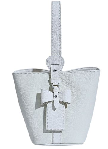 RN260416-K53-PJ4B-頭層牛皮-17.5cm(W)*13cm(D)*19cm(H)-淺藍-水桶包(手挽/腋下/側揹) 送 絲巾*1條(款式隨機)