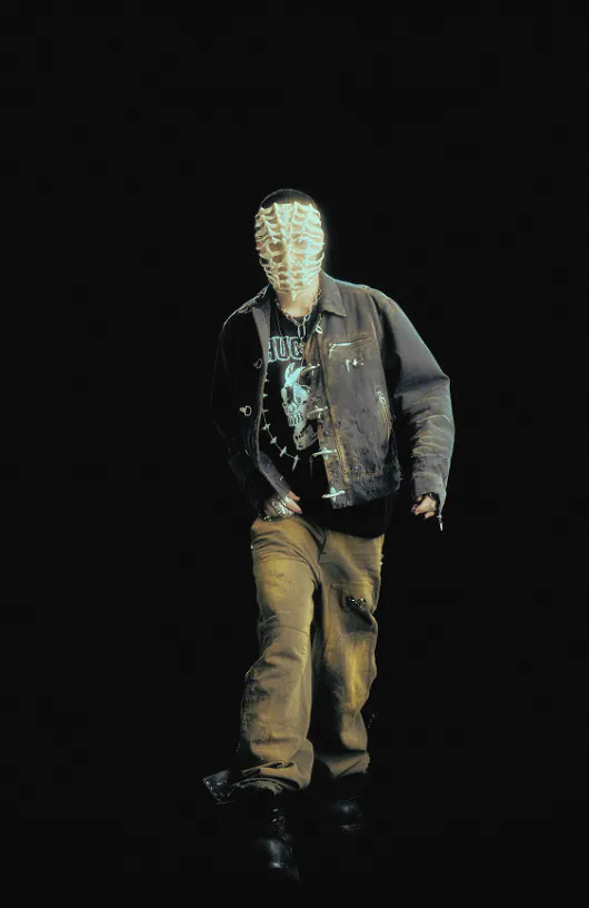 Thug Club｜TC Riding Skull Knit Sweater (Black)