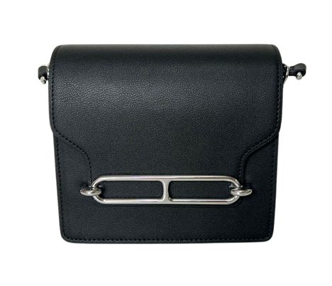 RN260416-K144-PJ50A-山羊紋牛皮-18cm(W)*6cm(D)*15cm(H)-黑色銀扣(小)-豬鼻包(單肩/斜揹/腋下) 送 絲巾*1條(款式隨機)